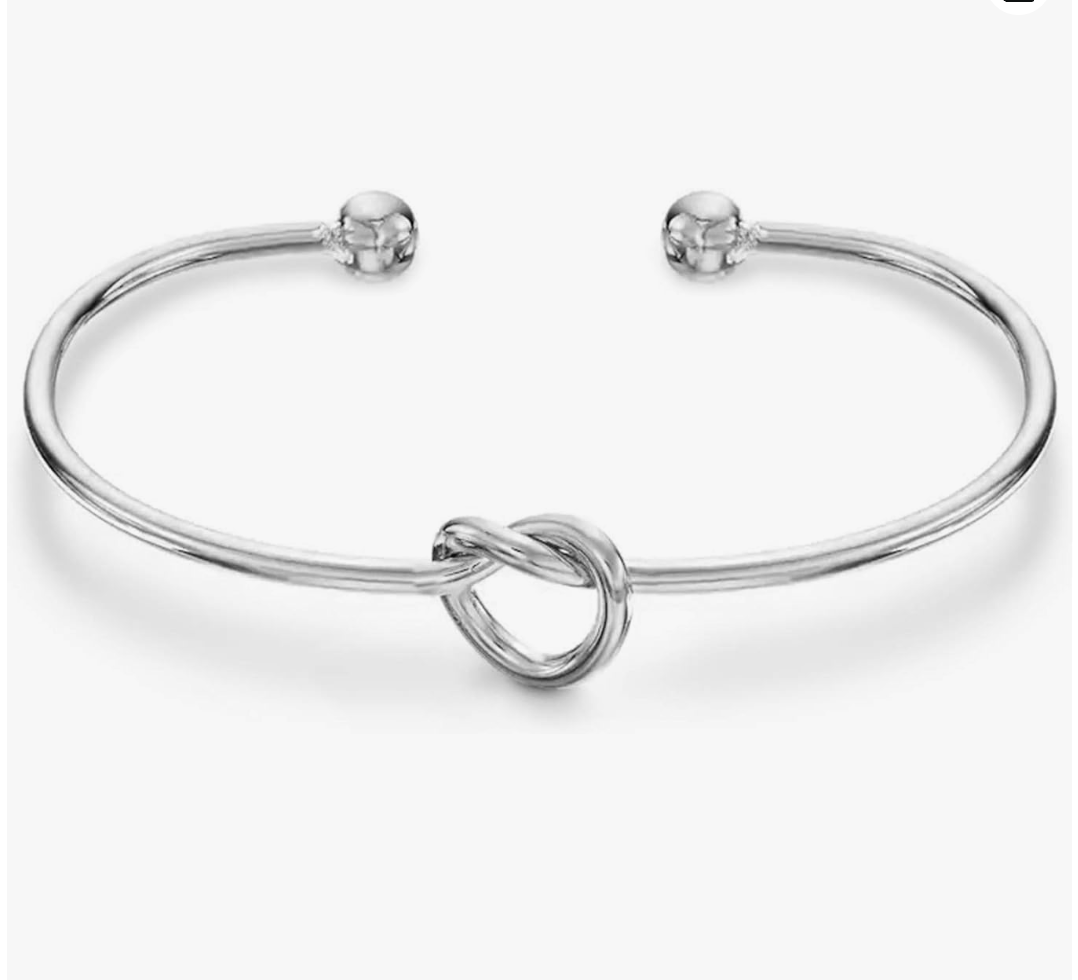Forever Love Knot Infinity White Gold Bracelet