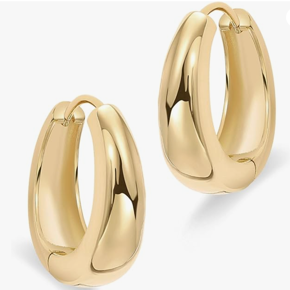 Trendy Gold Triple Layer Spike Drop Earrings