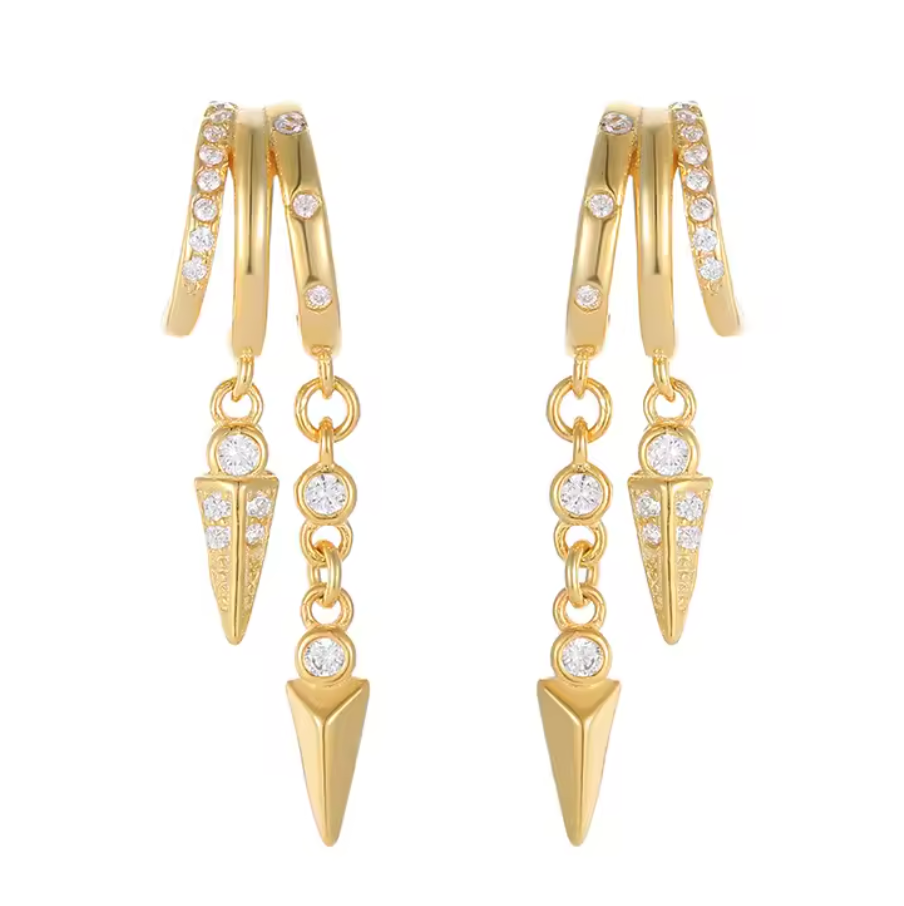 Thick Lightweight Gold Hoop Earrings